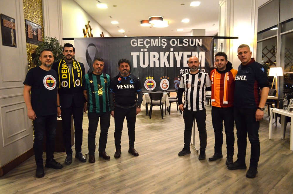 Trabzonspor’un Avrupa Konferans Ligi’nde oynadığı Basel karşılaşması, Denizli’de tarihi bir akşam yaşanmasına neden oldu. Trabzonspor, Beşiktaş, Fenerbahçe ve Galatasaray taraftar dernekleri, bir araya gelerek birlikte maç izledi.