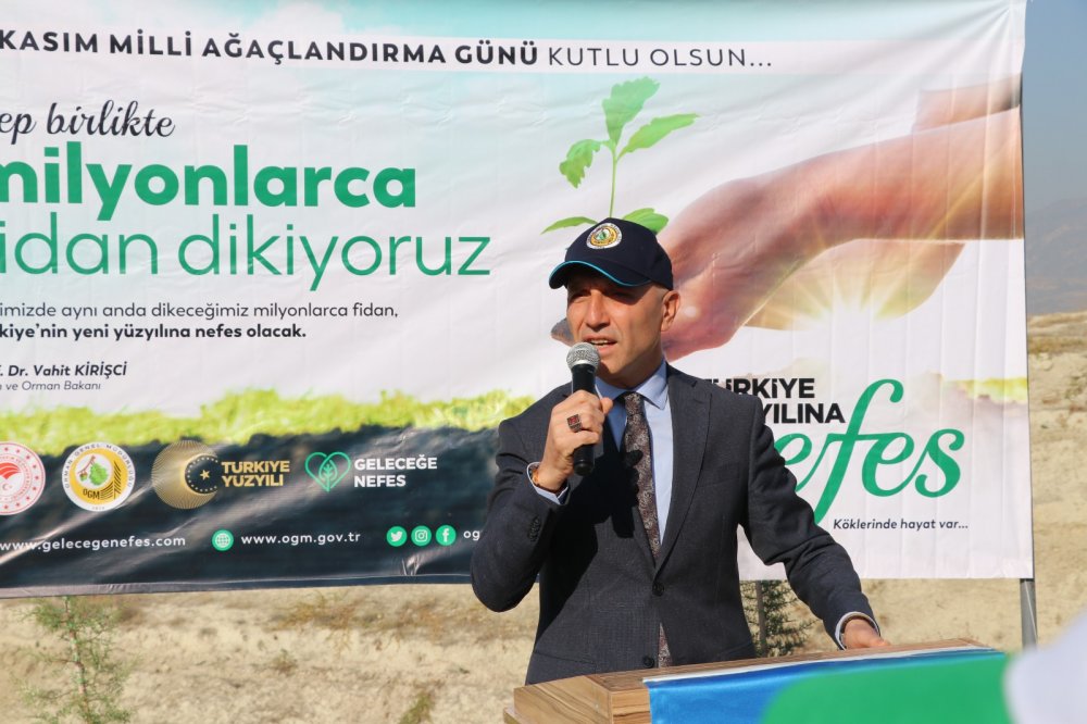 Sarayköy’ün Gerali Mahallesi’nde Milli Ağaçlandırma Günü kapsamında mevcut yeşil alan genişletildi, bin adet fıstık çamı toprakla buluştu.