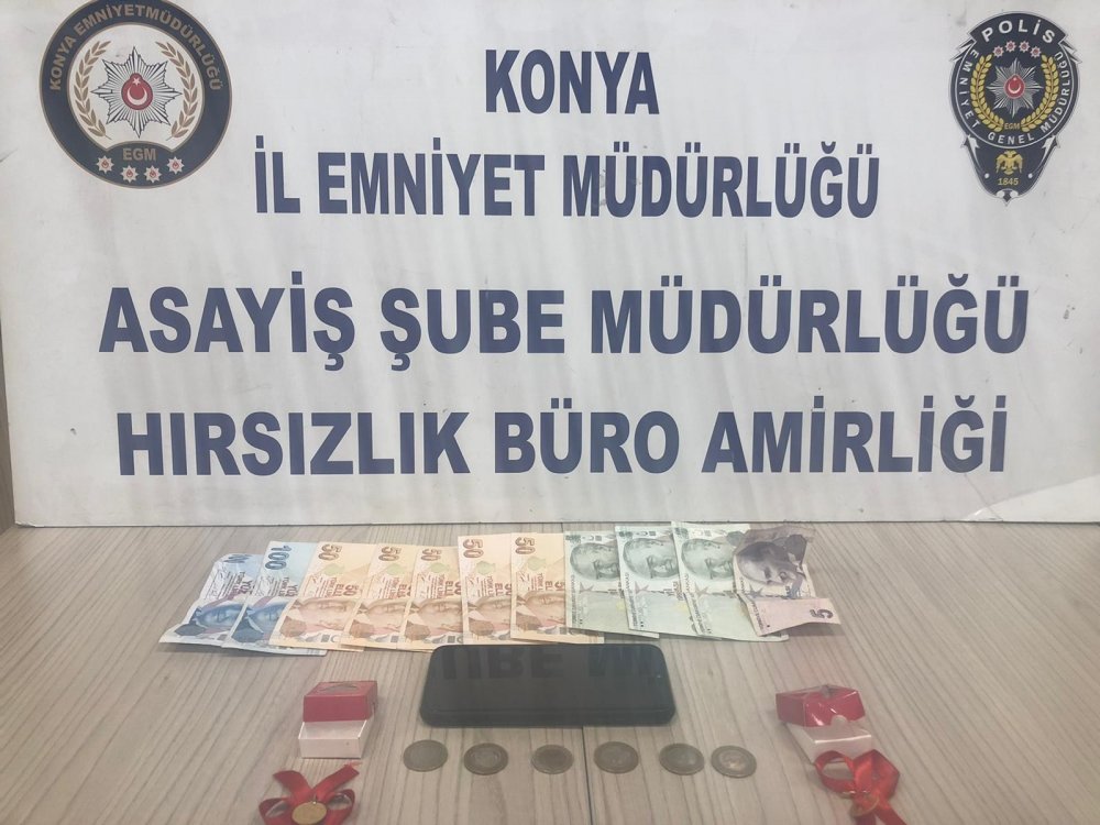 Denizli'de banka çıkışı elinde yaklaşık 120 bin lira para ve altın dolu çanta olan vatandaşı takip eden ve çantayı alarak kaçan şahıs, Denizli'den Adana'ya gitmek üzere bindiği otobüste Konya polisi tarafından yakalanarak gözaltına alındı.