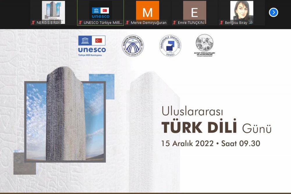 Pamukkale Üniversitesi Altay Toplulukları Dil ve Kültürleri Uygulama ve Araştırma Merkezi (ALTAY DİLMER) ve Avrasya Yazarlar Birliği’nin iş birliği ve UNESCO Türkiye Milli Komisyonu’nun destekleriyle Uluslararası Türk Dili Günü kutlamasının ikincisi gerçekleştirildi.