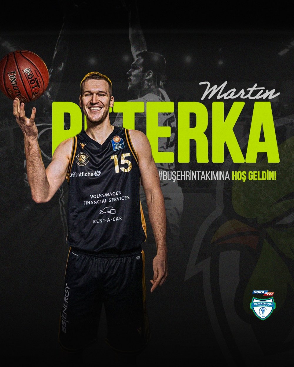 Yukatel Merkezefendi Belediyesi Denizli Basket, Çek forvet Martin Peterka ile anlaştı.