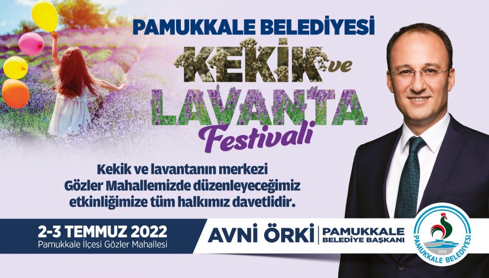 Pamukkale Belediyesi bir ilke daha imza atarak Kekik ve Lavanta Festivali düzenliyor. Pamukkale Belediye Başkanı Avni Örki, “Kekik ve lavantanın diyarına yakışacak bir festival düzenliyoruz. Tüm vatandaşlarımızı bu festivalimize bekliyoruz” dedi.