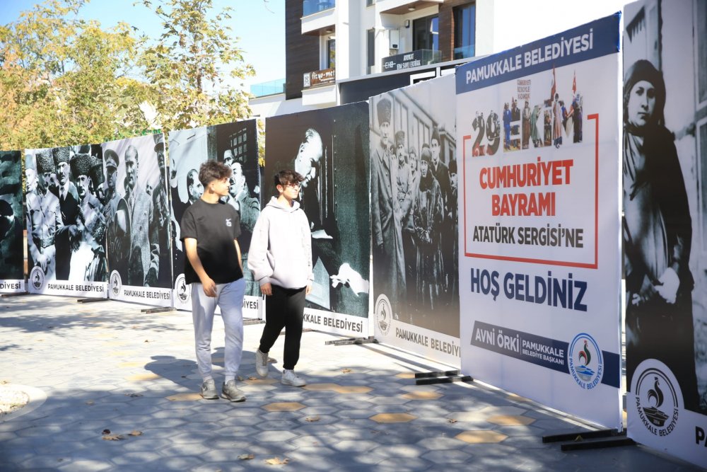 Pamukkale Belediyesi, Cumhuriyet’in ilanının 99. Yıl dönümünde “29 Ekim Cumhuriyet Bayramı Atatürk Sergisi” konulu fotoğraf sergisi açtı. Ulu Önder Mustafa Kemal Atatürk’ün fotoğraflarının yer aldığı sergi vatandaşlardan büyük ilgi gördü.